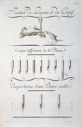 Haltung der Hand und des Taschenmessers, graviert von Aubin, Platte aus Diderots 